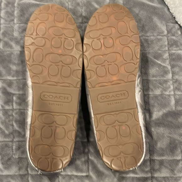 Coach Anita slippers silver metallic size 10 - Picture 6 of 10